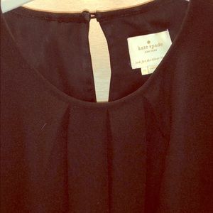 Black crepe Kate Spade cap sleeve shift dress